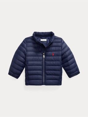 BNWOT Ralph Lauren Navy Puffer Jacket; 75% white duck down feathers